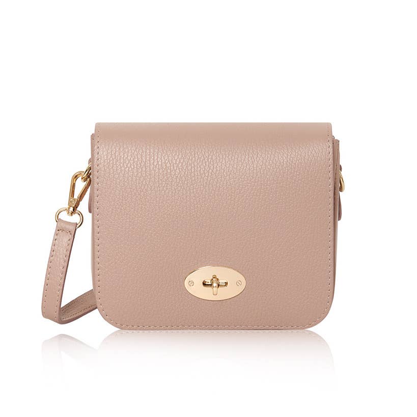 Chiara Genuine Leather Crossbody Bag with Metal Clasp by Clemés
