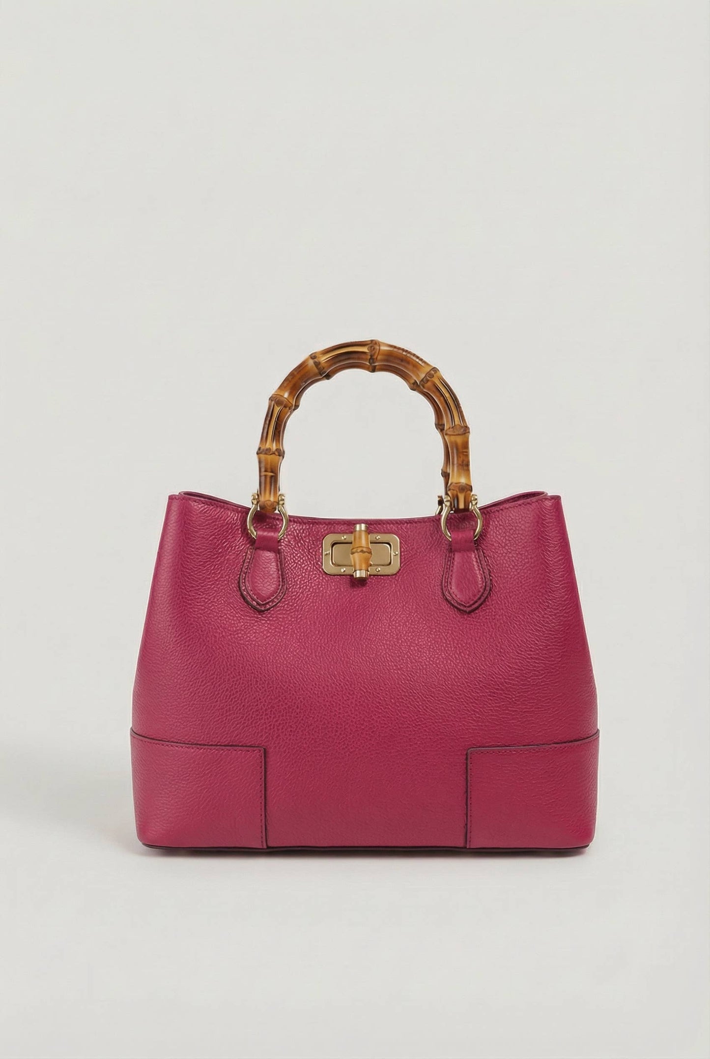 Ginevra Bamboo-Handle Leather Bag by Clemés