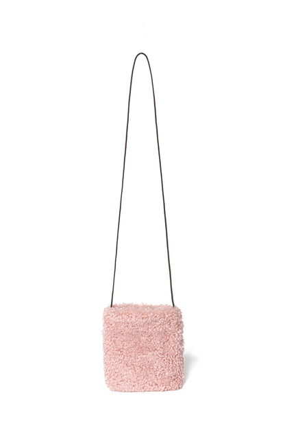 Pia Faux Shearling Phone Crossbody Bag by Clemés