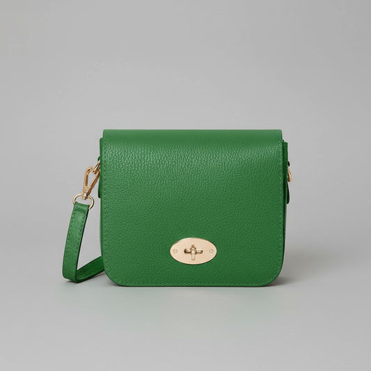 Chiara Genuine Leather Crossbody Bag with Metal Clasp by Clemés