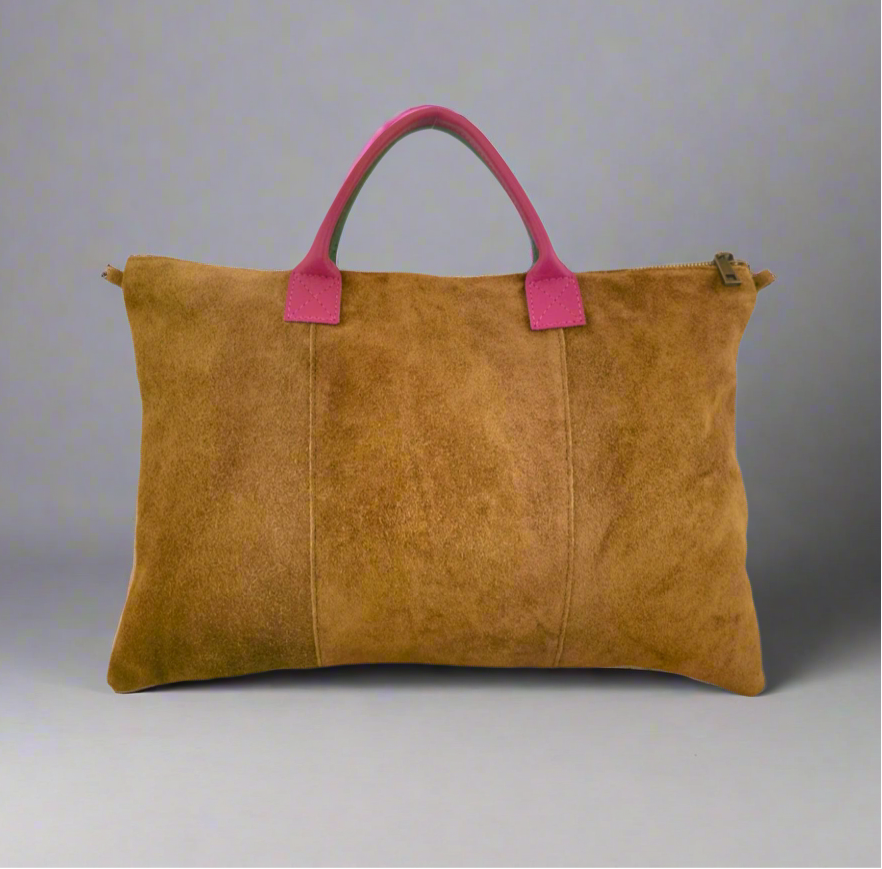 Milano Suede Leather Shoulder Bag & Handbag