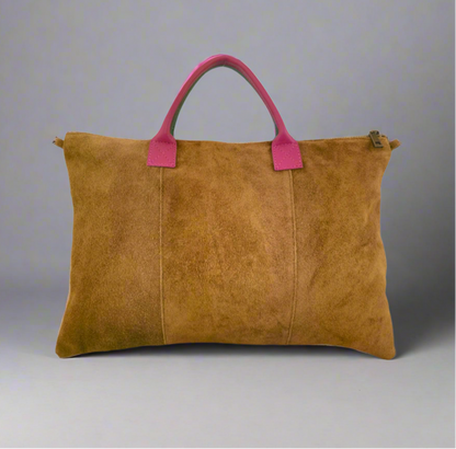 Milano Suede Leather Shoulder Bag & Handbag