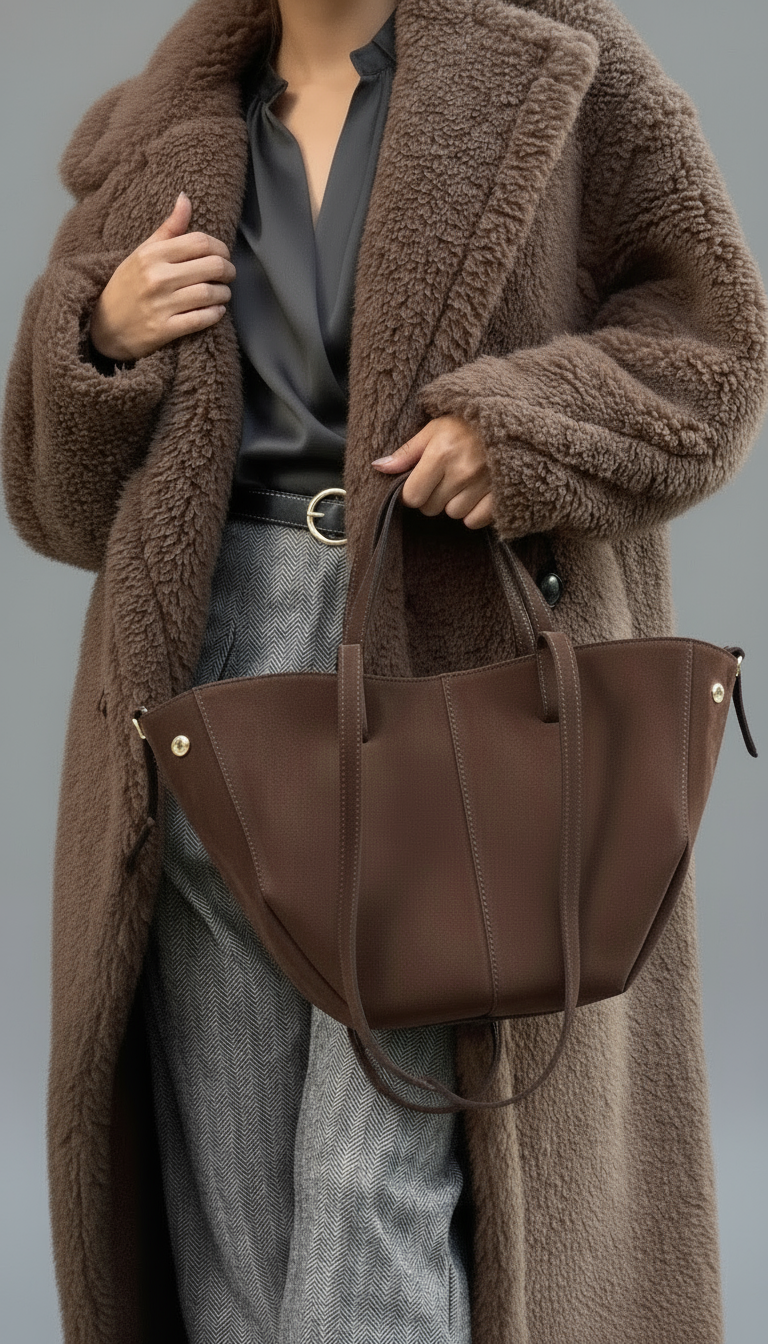 Liviana Suede & Leather Tote Bag by Clemés