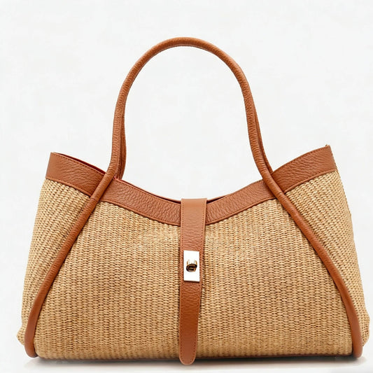 Bianca Large Raffia Handbag by Clemés