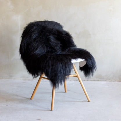 Premium Natural Icelandic Long Wool Sheepskin Rug, X-Large