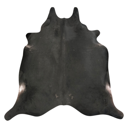 Natural Brazilian cowhide rug in Espresso & Ivory with exotic markings, 218 x 225 cm