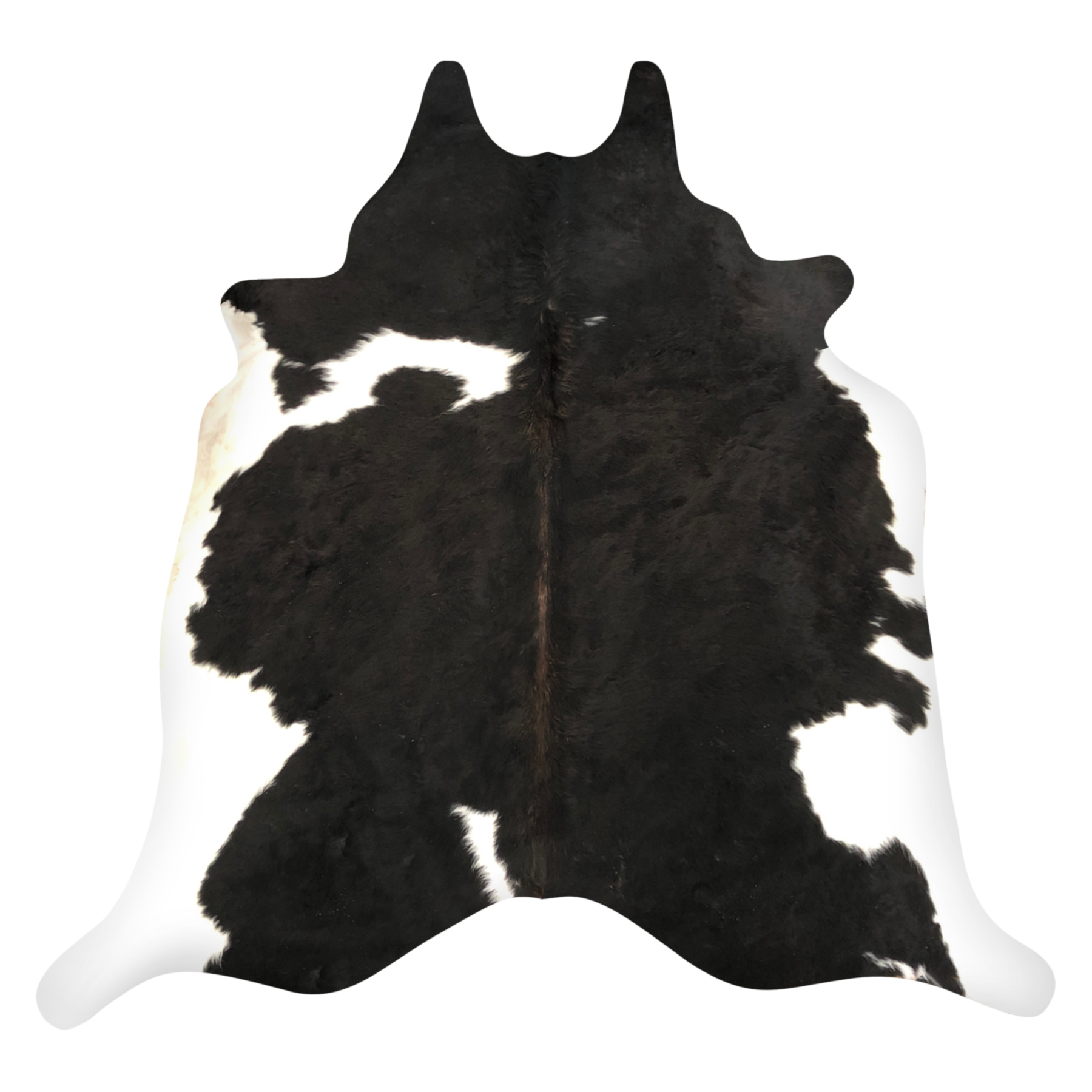 Natural Brazilian cowhide rug in Espresso, Ivory & Mocha with Exotic markings, 210 x 230 cm