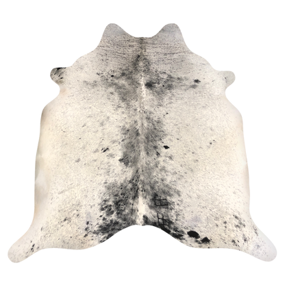 Natural Brazilian cowhide rug in Taupe, Espresso & Ivory with Exotic markings, 198 x 226 cm