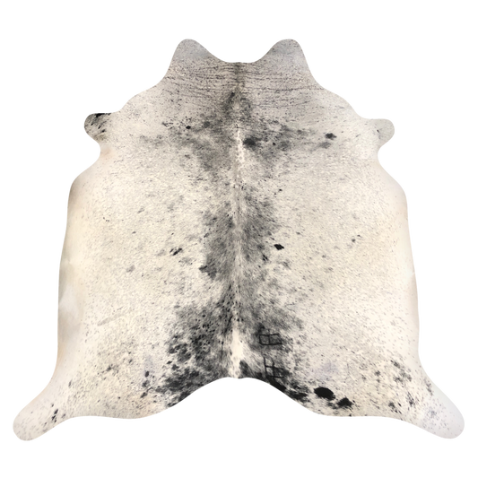 Natural Brazilian cowhide rug in Taupe, Espresso & Ivory with Exotic markings, 198 x 226 cm