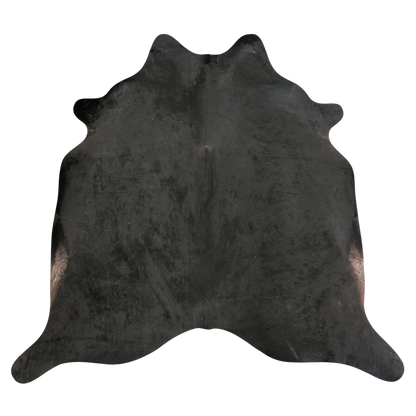 Natural Brazilian cowhide rug in Espresso with a solid, even tone, 214 x 230 cm