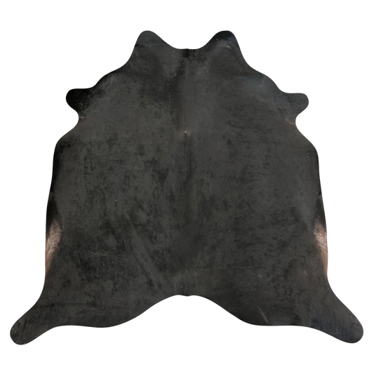 Natural Brazilian cowhide rug in Espresso with a solid, even tone, 214 x 230 cm