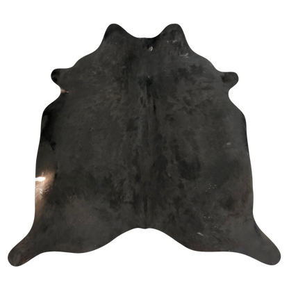 Natural Brazilian cowhide rug in Espresso & Ivory with Exotic markings, 240 x 240 cm