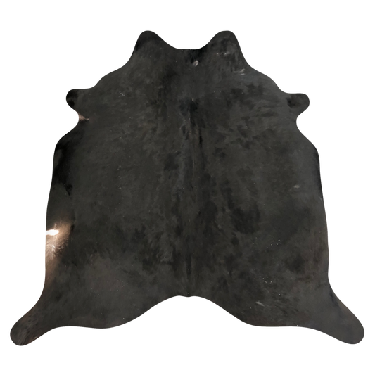Natural Brazilian cowhide rug in Espresso & Ivory with Exotic markings, 240 x 240 cm