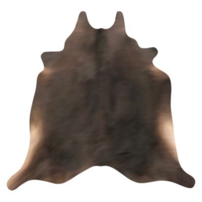 Natural Brazilian cowhide rug in Espresso & Caramel with Exotic markings, 210 x 210 cm