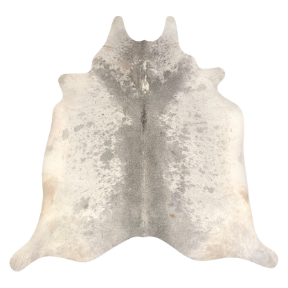 Natural Brazilian cowhide rug in Taupe & Ivory with Exotic markings, 218 x 228 cm