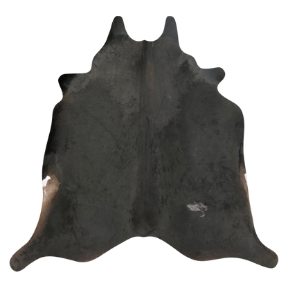 Natural Brazilian cowhide rug in Espresso & Ivory with Exotic markings, 220 x 240 cm