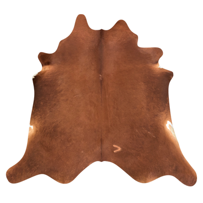 Natural Brazilian cowhide rug in Mocha & Ivory with Exotic markings, 212 x 233 cm