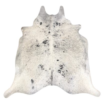 Natural Brazilian cowhide rug in Ivory, Espresso & Taupe with Exotic markings, 214 x 242 cm