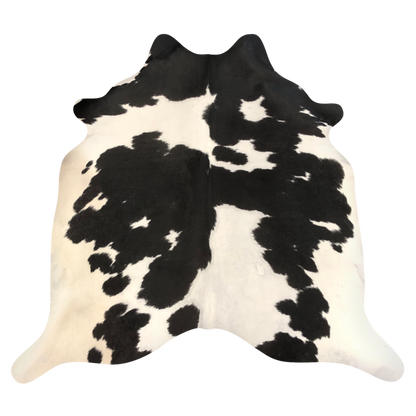 Natural Brazilian cowhide rug in Espresso & Ivory with Exotic markings, 200 x 238 cm
