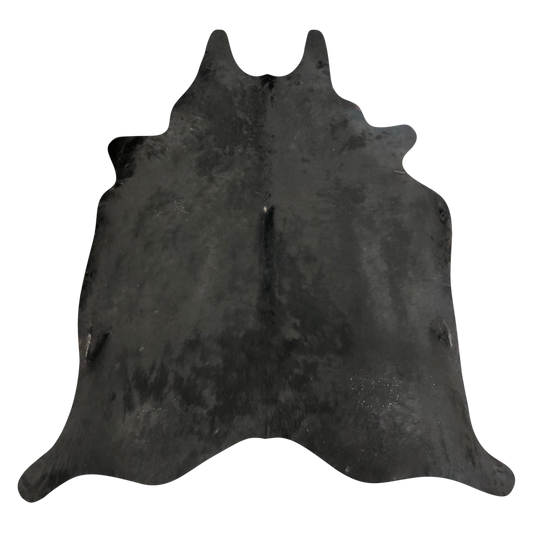 Natural Brazilian cowhide rug in Espresso with a solid, even tone, 222 x 235 cm