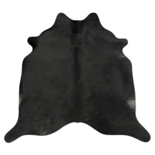 Natural Brazilian cowhide rug in Espresso with a solid, even tone, 208 x 230 cm