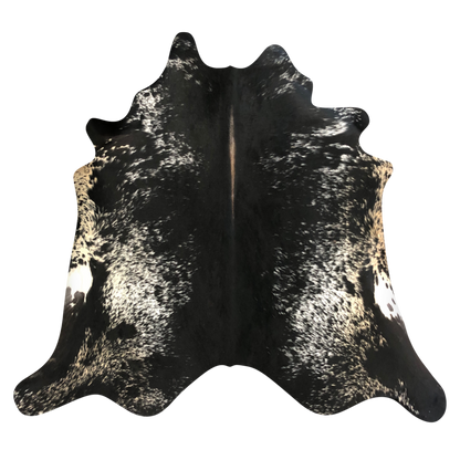 Natural Brazilian cowhide rug in Espresso, Ivory & Caramel with Exotic markings, 215 x 235 cm