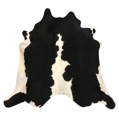 Natural Brazilian cowhide rug in Espresso & Ivory with Exotic markings, 223 x 230 cm