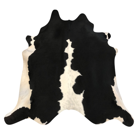 Natural Brazilian cowhide rug in Espresso & Ivory with Exotic markings, 223 x 230 cm