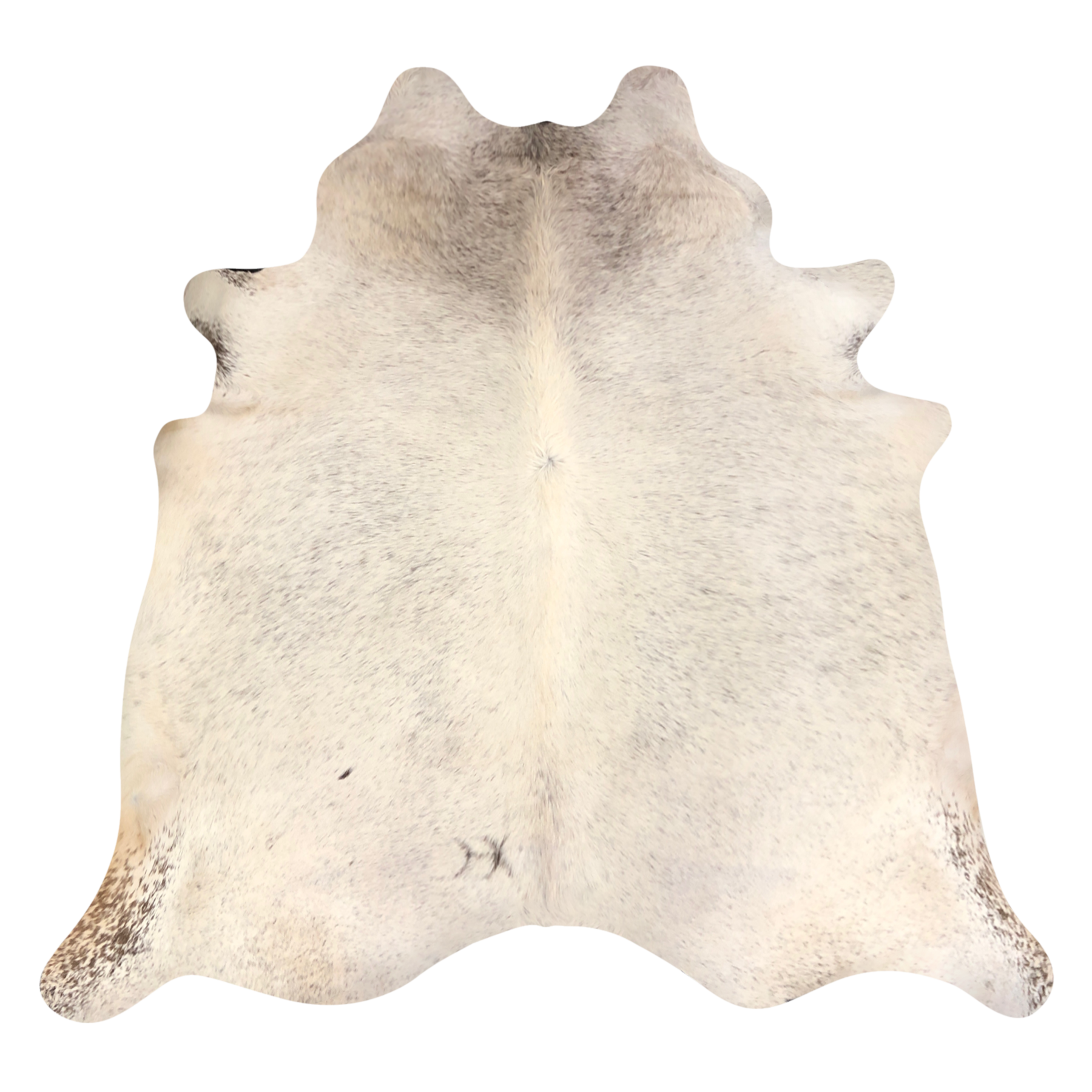 Natural Brazilian cowhide rug in Beige, Taupe & Mocha with Exotic markings, 218 x 234 cm