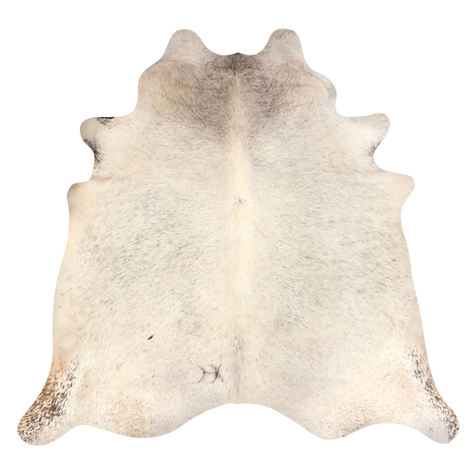 Natural Brazilian cowhide rug in Beige, Taupe & Mocha with Exotic markings, 218 x 234 cm