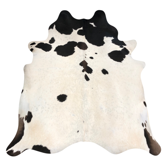 Natural Brazilian cowhide rug in Beige, Espresso & Taupe with Exotic markings, 212 x 228 cm