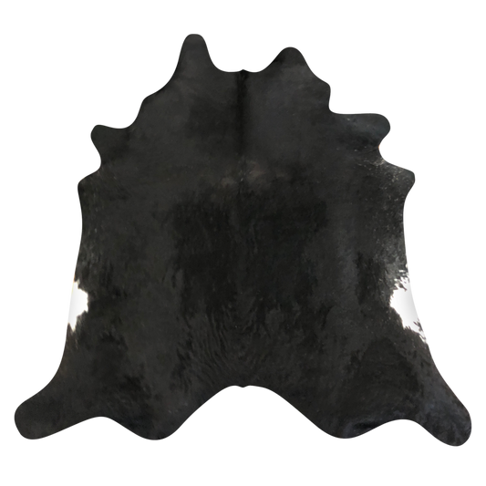Natural Brazilian cowhide rug in Espresso & Ivory with Exotic markings, 210 x 234 cm