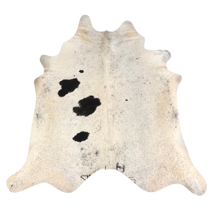 Natural Brazilian cowhide rug in Beige, Taupe & Espresso with Exotic markings, 200 x 231 cm