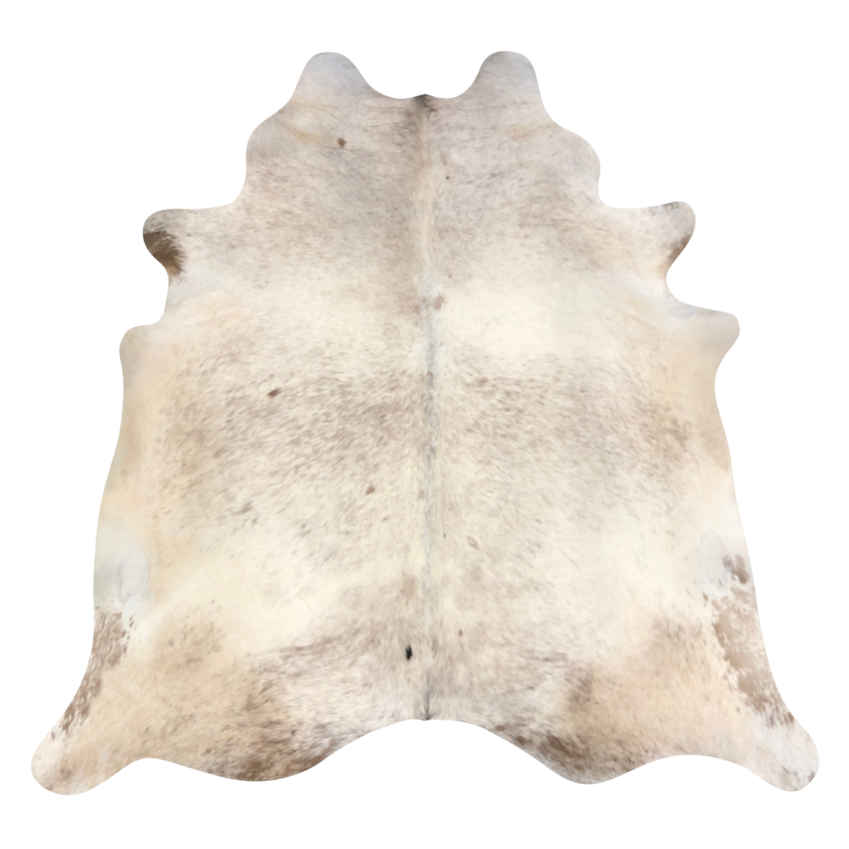 Natural Brazilian cowhide rug in Caramel, Beige & Ivory with exotic markings, 202 x 226 cm