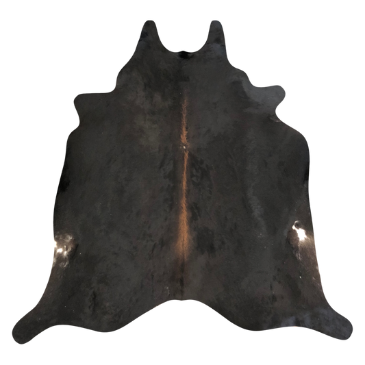 Natural Brazilian cowhide rug in Espresso, Mocha & Ivory with exotic markings, 210 x 250 cm