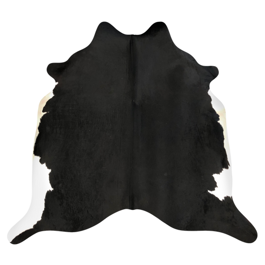 Natural Brazilian cowhide rug in Espresso & Ivory with Exotic markings, 215 x 250 cm