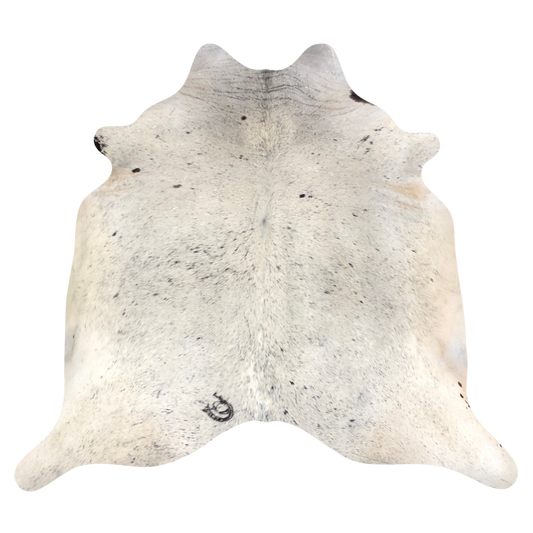 Natural Brazilian cowhide rug in Taupe, Ivory & Espresso with Exotic markings, 186 x 226 cm