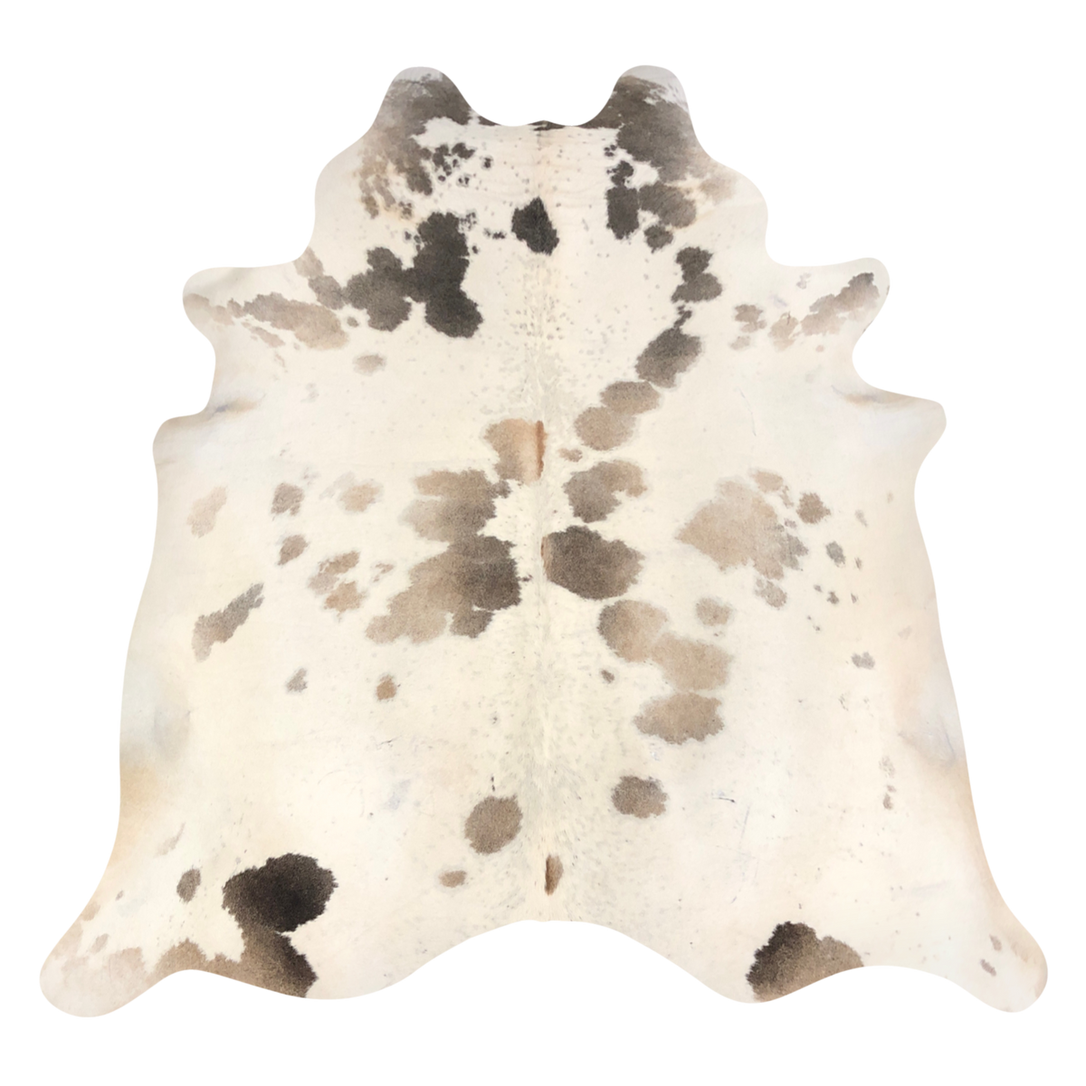Natural Brazilian cowhide rug in Beige, Caramel & Espresso with Exotic markings, 224 x 245 cm