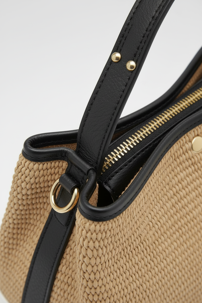 Cosima Raffia & Leather Bag by Clemés