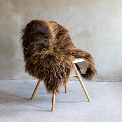 Premium Natural Icelandic Long Wool Sheepskin Rug, X-Large