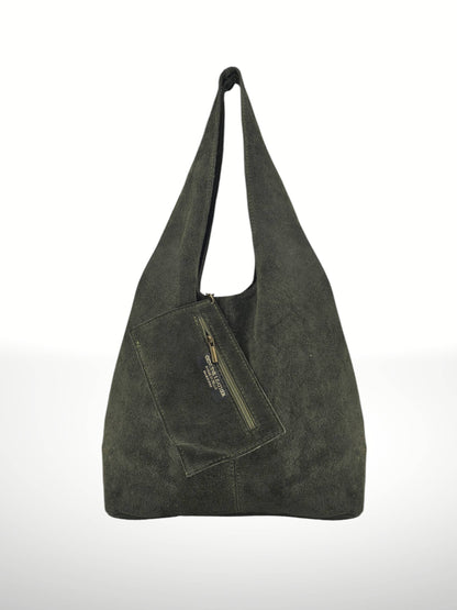 Giannina Suede Leather Shoulder Bag