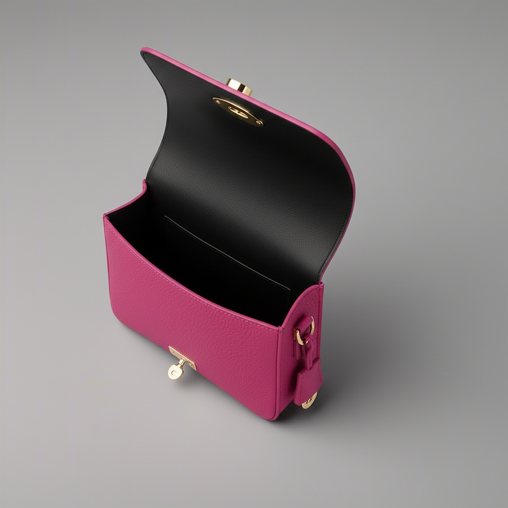 Chiara Genuine Leather Crossbody Bag with Metal Clasp by Clemés