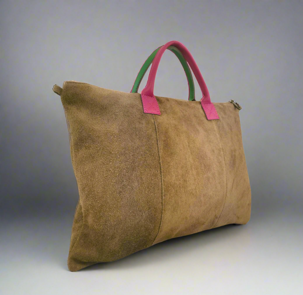 Milano Suede Leather Shoulder Bag & Handbag