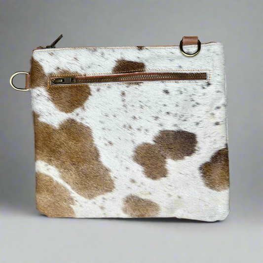 Natural Cowhide Double-Sided Crossbody Bag, Large (26 x 23 cm) (Copy)