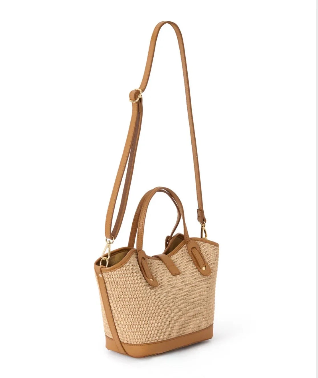 The Sorrento Raffia & Leather Tote by Clemés