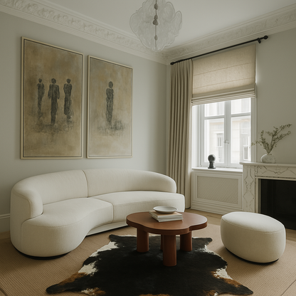 Natural Brazilian Cowhide 198 x 213 cm