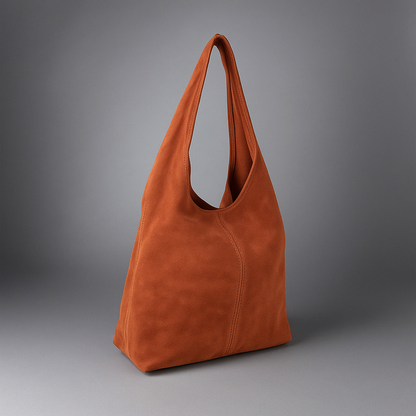 Silvia Suede Leather Slouch Tote Shoulder Bag by Clemés (13 colours)
