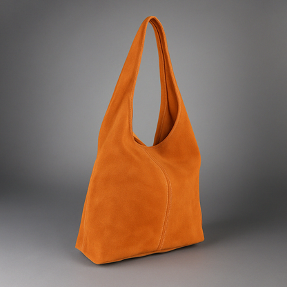 Silvia Suede Leather Slouch Tote Shoulder Bag by Clemés (13 colours)