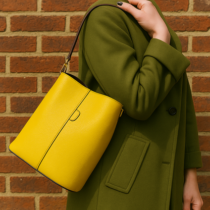 Léa Bucket Bag in Leather by Clemés (3 Colours)