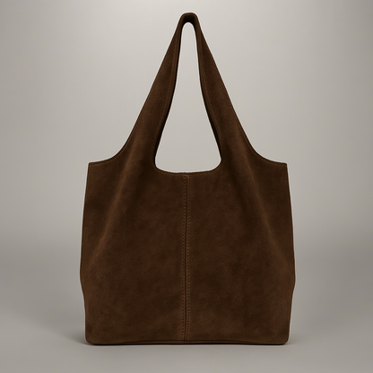 Giannina Suede Leather Shoulder Tote Bag With Internal Pouch by Clemés (7 Colours)